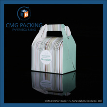 Простой переносной подарочный бокс для пирожных (CMG-box-012)